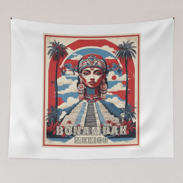 Item preview, Bonampak Mexico Vintage Poster designed and sold by TravelersGems.