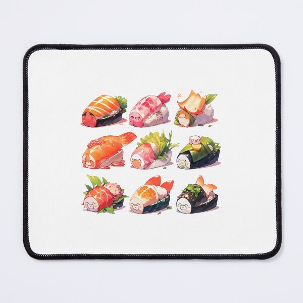 Item preview, Cute Kawaii Sushi Characters 3 designed and sold by INSPIREforJ.