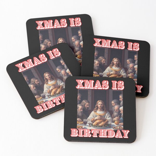 Item preview, Xmas is birthday of Jesus on Christmas like da Vinci last supper for xmas designed and sold by thankful-loco.