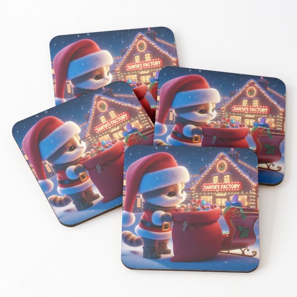 Item preview, Feline Festivities: Santa's Little Helper Delight designed and sold by CatMatch.