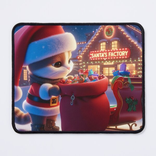 Item preview, Feline Festivities: Santa's Little Helper Delight designed and sold by CatMatch.