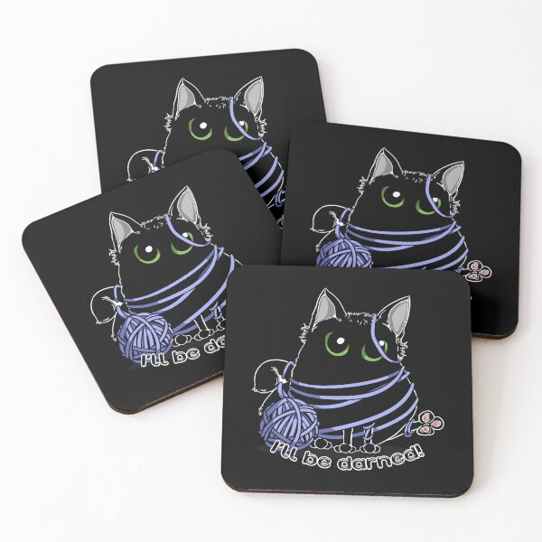 Item preview, Cat Pun: I'll Be Darned in Yarn designed and sold by iduzarts.