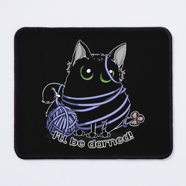 Item preview, Cat Pun: I'll Be Darned in Yarn designed and sold by iduzarts.