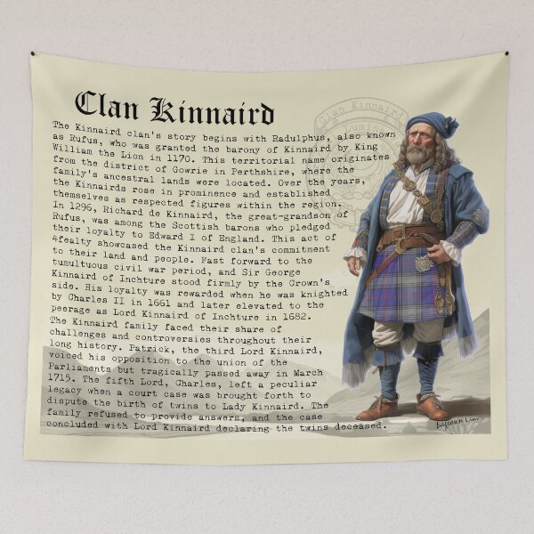 Item preview, Clan Kinnaird Scottish History  designed and sold by BagTown Clans.