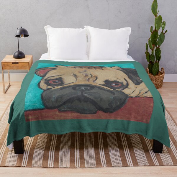 Item preview, Pug close up resting chin on table designed and sold by CrittersByLola.