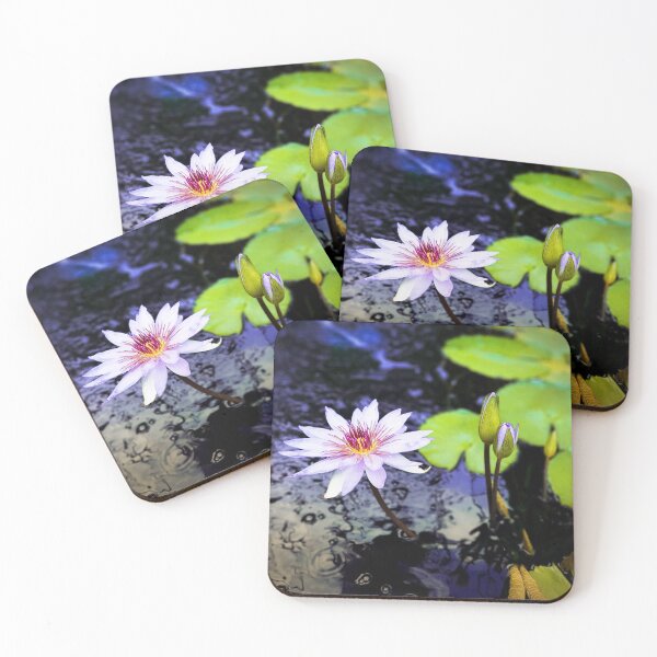 Item preview, Waterlily Pink Lavender and Buds in Lilypond  designed and sold by Kizzydesign.