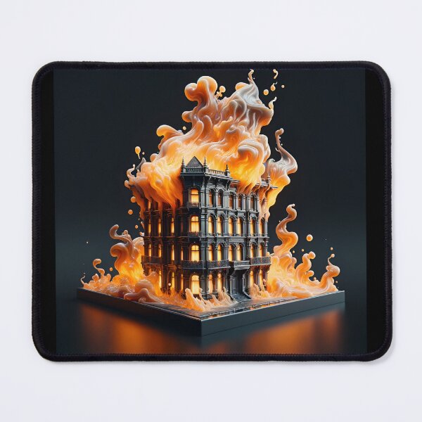Item preview, Ethereal Flames: Liquid Nostalgia in Vintage Architecture designed and sold by ByDigitalDream.