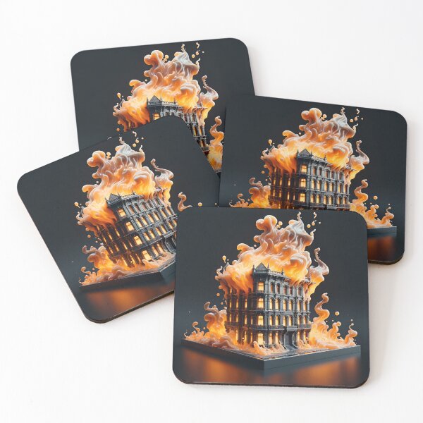 Item preview, Ethereal Flames: Liquid Nostalgia in Vintage Architecture designed and sold by ByDigitalDream.