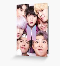 BTS Group PHOTO Case / Poster ECT ( Selfie ) With Logo 2018 Greeting Card