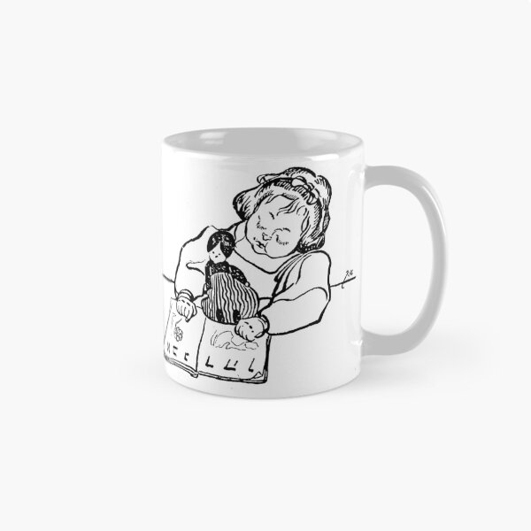 Item preview, Girl learns Alef Beys / אַ מײדל לערנט זיך אלף בית designed and sold by cambernstein.