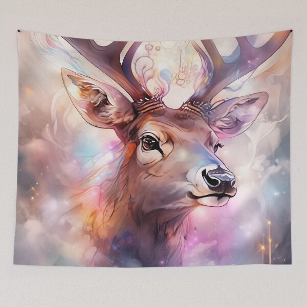 Item preview, Mystical Stag of the Cosmos designed and sold by kaileena-ai.