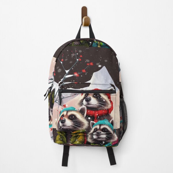 Item preview, RACOONS WITH FLOWERS IN WINTER designed and sold by Ciervo Primavera.