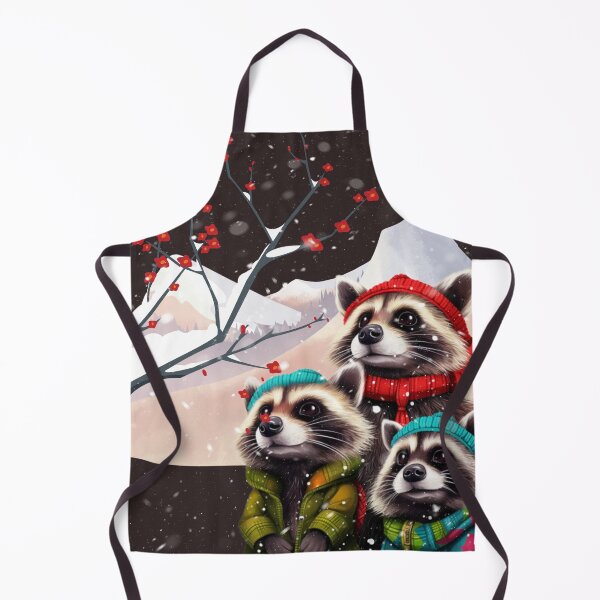 Item preview, RACOONS WITH FLOWERS IN WINTER designed and sold by Ciervo Primavera.