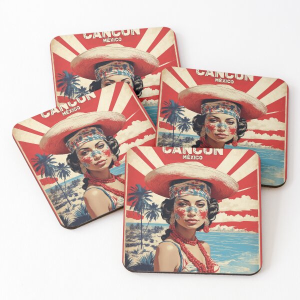 Item preview, Cancun Mexico Vintage Poster 2 designed and sold by TravelersGems.