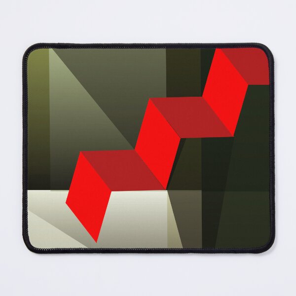 Item preview, Red stairs in green space designed and sold by Yatoff.