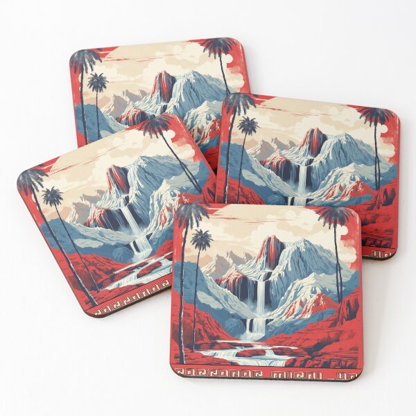 Item preview, Cascadas Misol-Ha Mexico Vintage Poster designed and sold by TravelersGems.