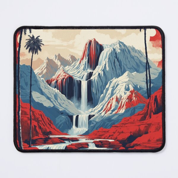 Item preview, Cascadas Misol-Ha Mexico Vintage Poster designed and sold by TravelersGems.