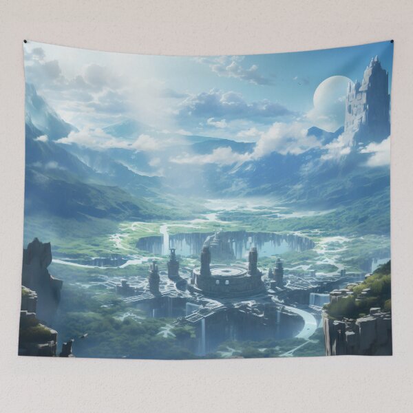 Item preview, Enchantment at Dusk: The Celestial City of Azure Peaks designed and sold by oanaunciuleanu.