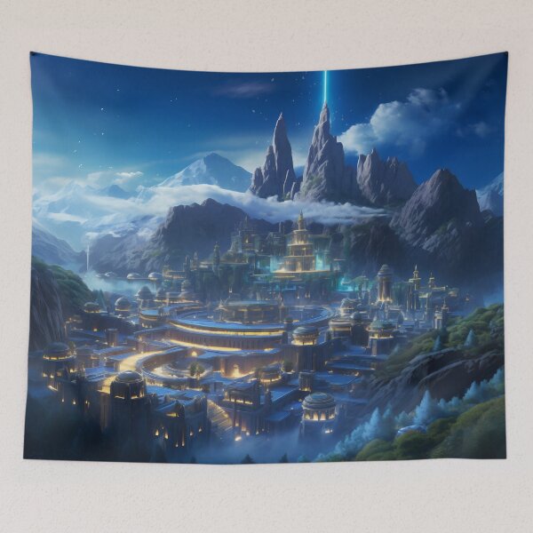 Item preview, Enchantment at Dusk: The Celestial City of Azure Peaks designed and sold by oanaunciuleanu.