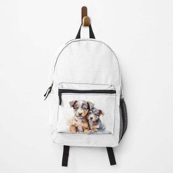 Item preview, Adorable Australian Cattle Dog Puppies Watercolor Painting designed and sold by MargaretWiktor.