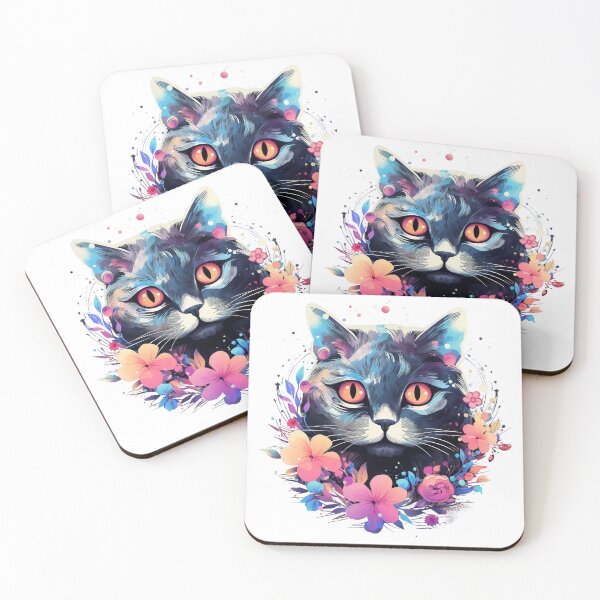 Item preview, Mystical Cosmic Feline Floral Galactic Radiant Enchantment designed and sold by ObjCrea123.