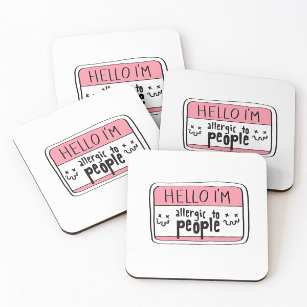 Item preview, hello I'm allergic to people, funny sticker, funny tshirt designed and sold by tubeklon.