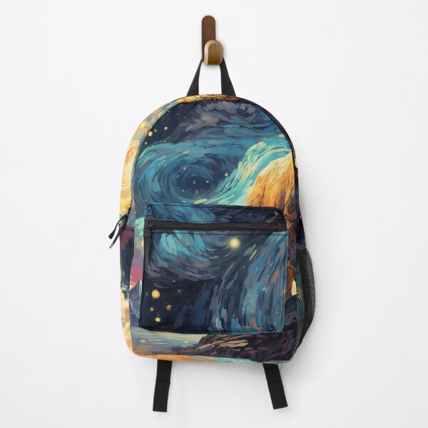 Item preview, Cosmic Reverie: A Bear Amidst Van Gogh's Starry Night, Dalí's Surreal Precision, and Turner's Ethereal Atmosphere designed and sold by RedArtG09.