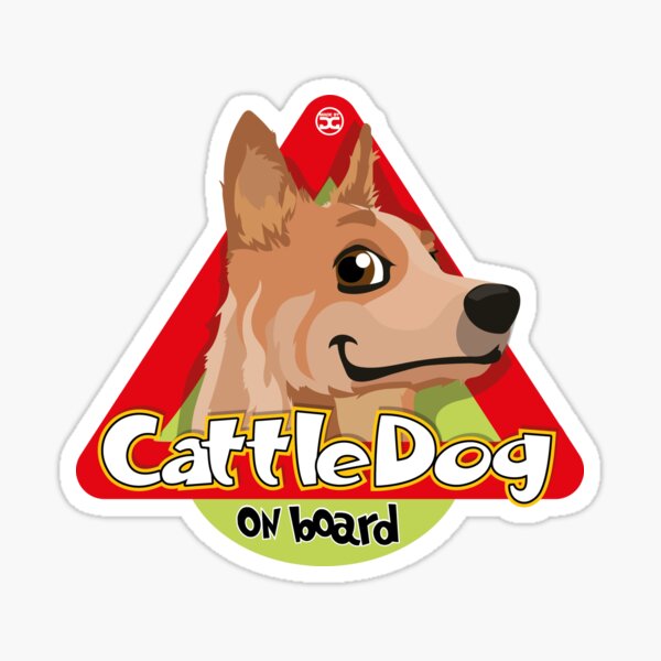 Cattle Dog On Board - Red Sticker