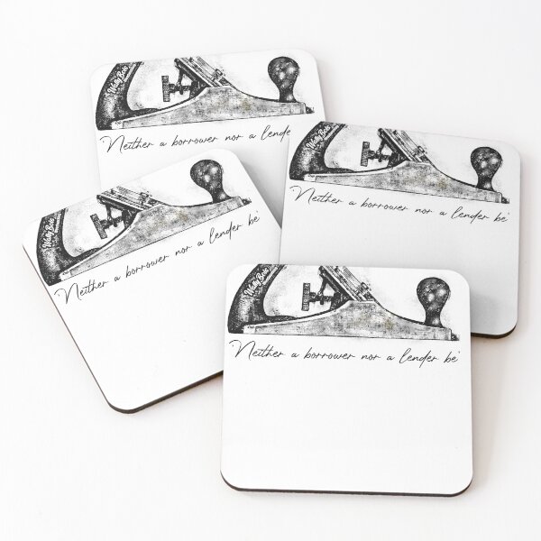 Item preview,  'Neither a borrower nor a lender be' hand drawn by Marcus Kett designed and sold by Allshorts.