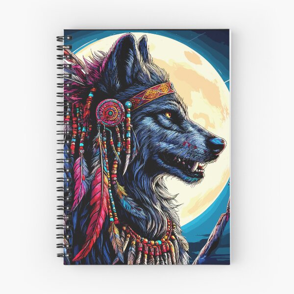 Item preview, Fierce Native American Warrior Wolf designed and sold by Artbyminga.