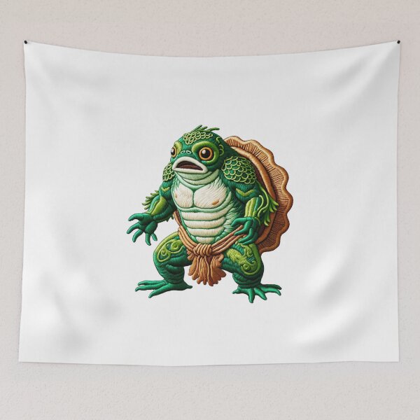 Item preview, Embroidered Japanese Kappa Monster Legend Myth designed and sold by kylmllr101684.
