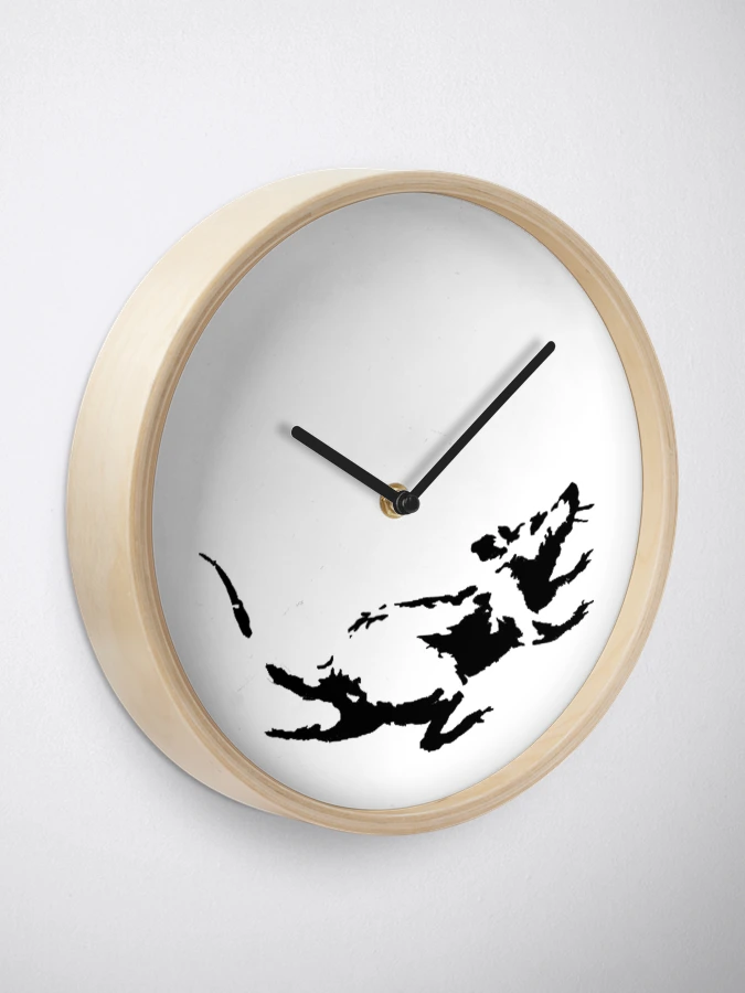Wall Clock Flying Balloon カリモク BANKSY