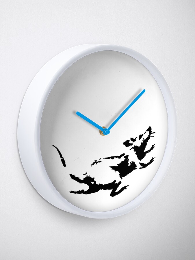 Wall Clock Flying Balloon カリモク BANKSY