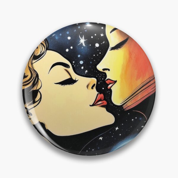 Item preview, Stellar Embrace - Vintage Cosmic Lovers Illustration Art designed and sold by ElLocoMus.