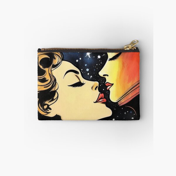Item preview, Stellar Embrace - Vintage Cosmic Lovers Illustration Art designed and sold by ElLocoMus.