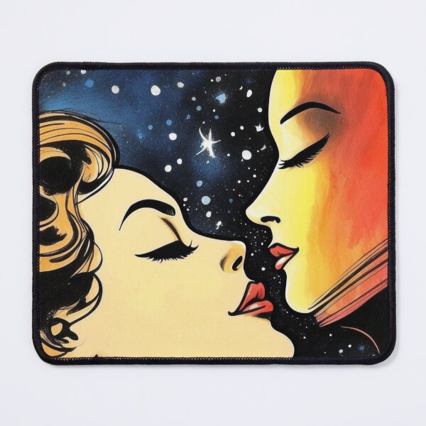 Item preview, Stellar Embrace - Vintage Cosmic Lovers Illustration Art designed and sold by ElLocoMus.