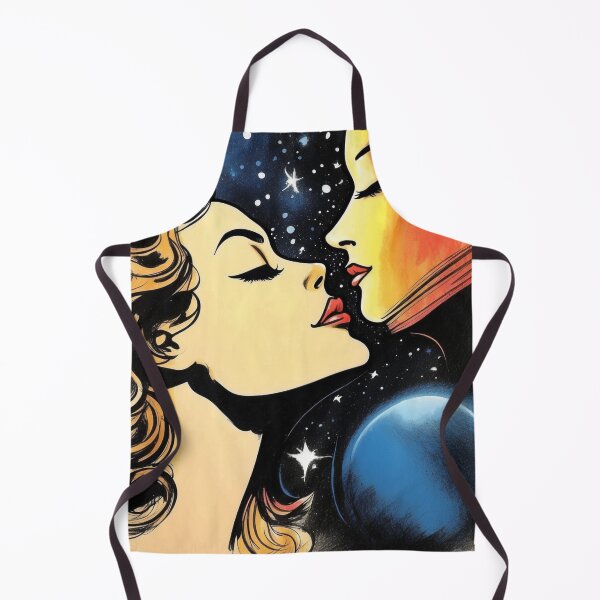 Item preview, Stellar Embrace - Vintage Cosmic Lovers Illustration Art designed and sold by ElLocoMus.