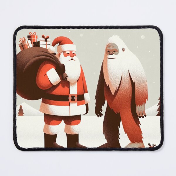 Item preview, Santa Claus Meets Bigfoot - Magical Christmas Encounter Design designed and sold by cybercanvasmuse.