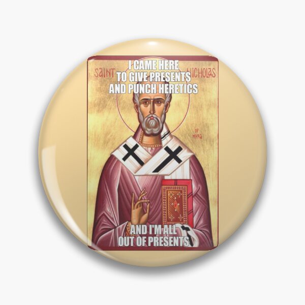 Item preview, St. Nicholas vs Arius - Christmas - Christian - Council of Nicea - Funny designed and sold by ReformedAttire.