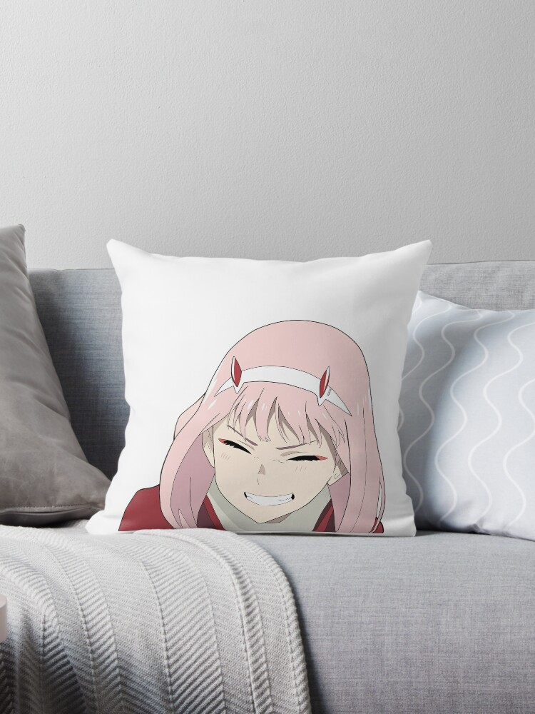 Darling In The Franxx Zero Two Throw Pillows By All Nighter Redbubble