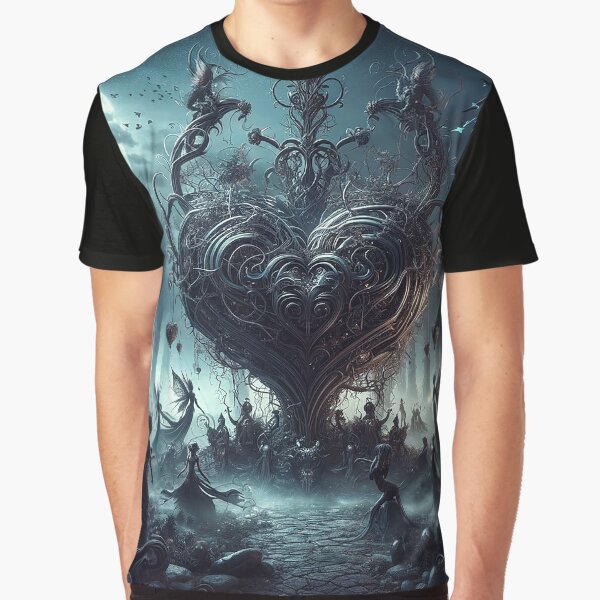 Item preview, Black heart with fairies and root decorations designed and sold by darkfantasy-atk.