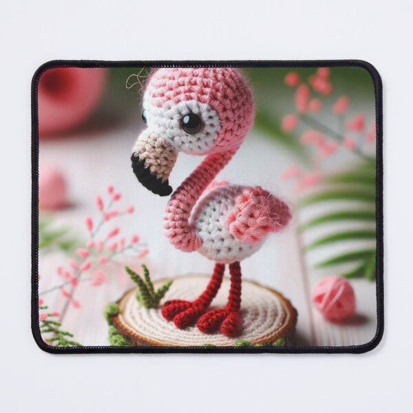 Item preview, Digitally Rendered Pink Flamingo Crochet Delight designed and sold by shoowack.
