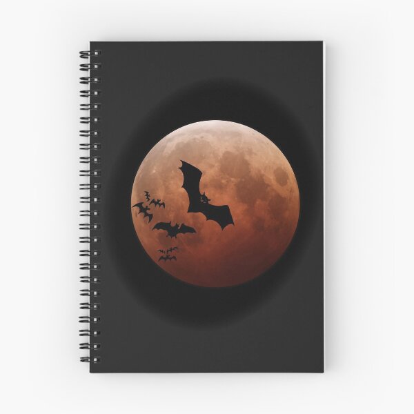 Item preview, Red moon and bats in the night designed and sold by carlotoffolo.