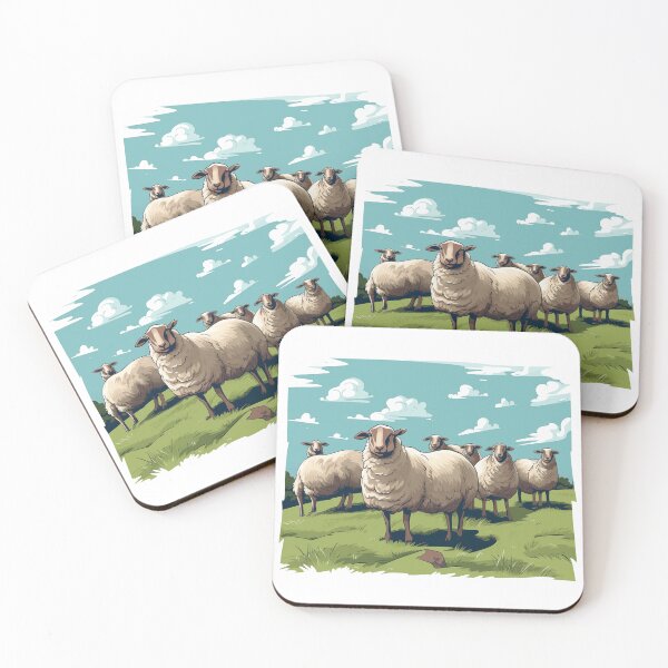 Item preview, Sheep in the meadow  designed and sold by Gilpro Designs.