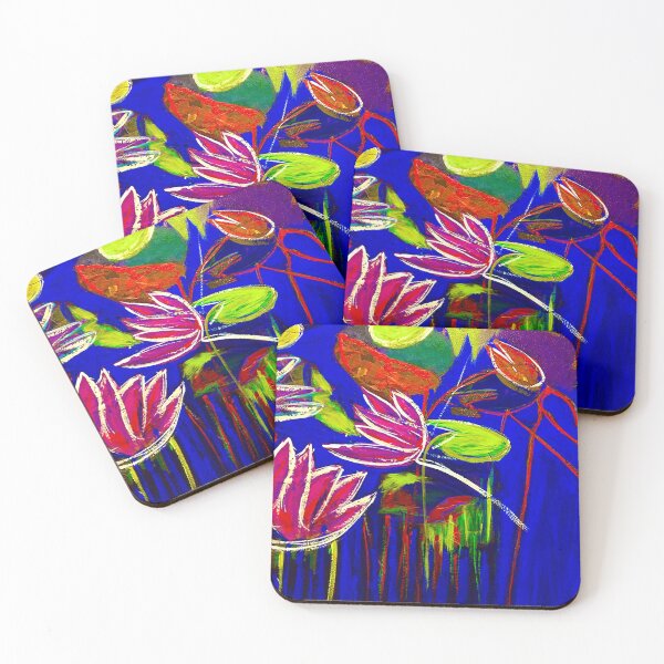 Item preview, "Waterlilly Bright" painting designed and sold by Michelle Gratwick Creates.