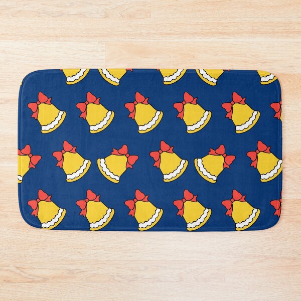 Item preview, Christmas Bells on Blue Pattern designed and sold by Pixels2Patterns.