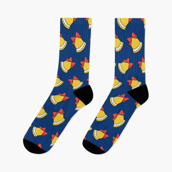 Item preview, Christmas Bells on Blue Pattern designed and sold by Pixels2Patterns.