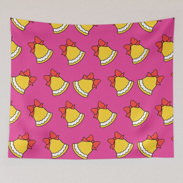 Item preview, Christmas Bells on Pink Pattern designed and sold by Pixels2Patterns.