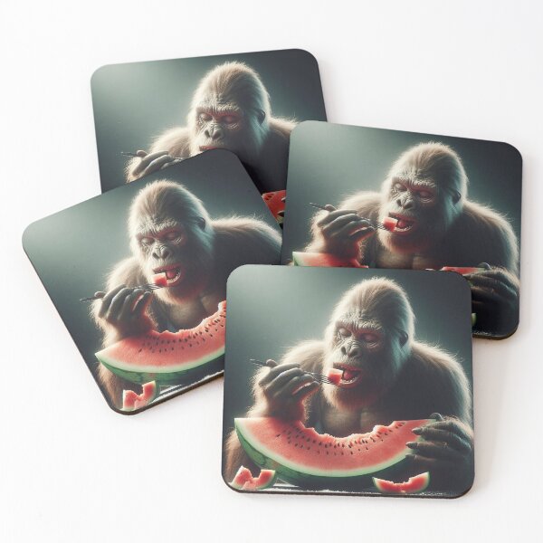 Item preview, Dainty Sasquatch Eating Watermelon designed and sold by Kim Arnott.