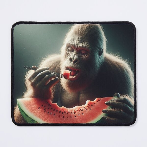 Item preview, Dainty Sasquatch Eating Watermelon designed and sold by Kim Arnott.